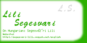 lili segesvari business card